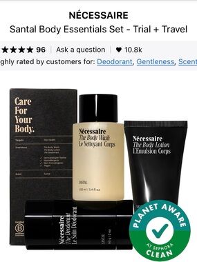 NWT Nécessaire Santal Body Essentials Set